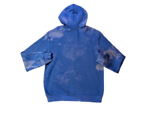 Acid-washed Blue Def Leppard x KISS Zip-Up Hoodie