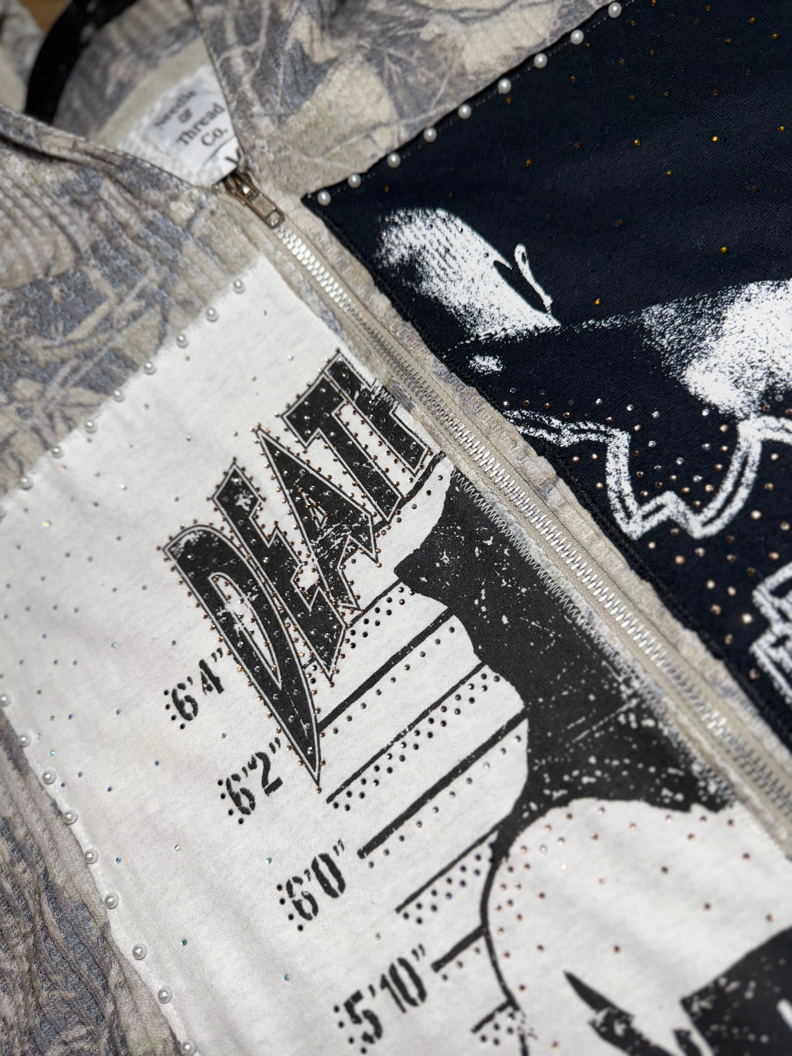 Camo Death Row Records x Tupac Zip-Up Hoodie