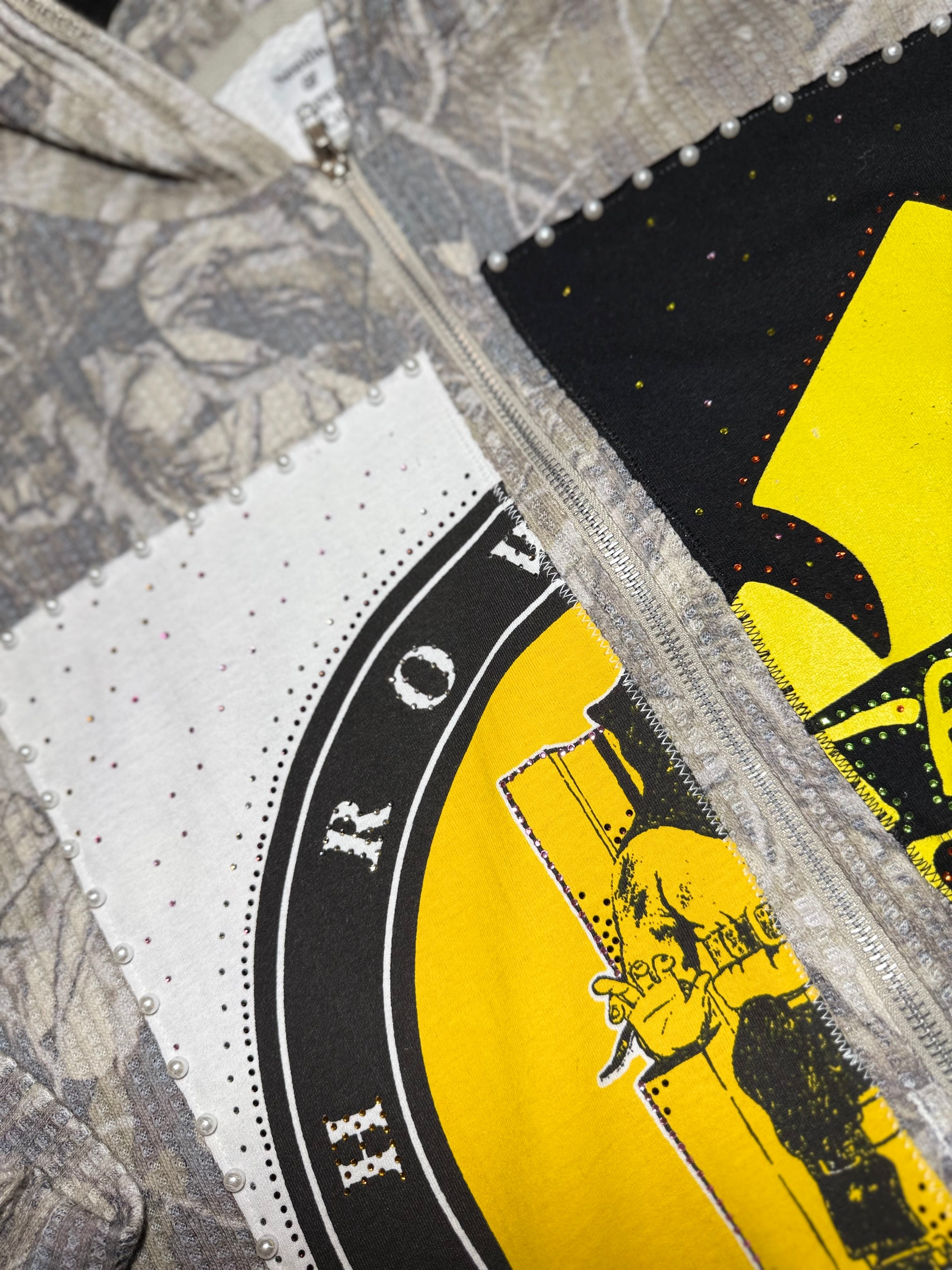 Camo Death Row Records x Wu-tang Zip-Up Hoodie